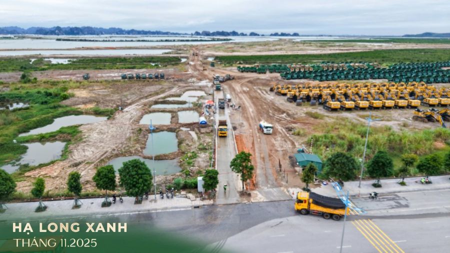 Tiến độ thi công thực tế tại dự án Vinhomes Global Gate Hạ Long tháng 1 năm 2026