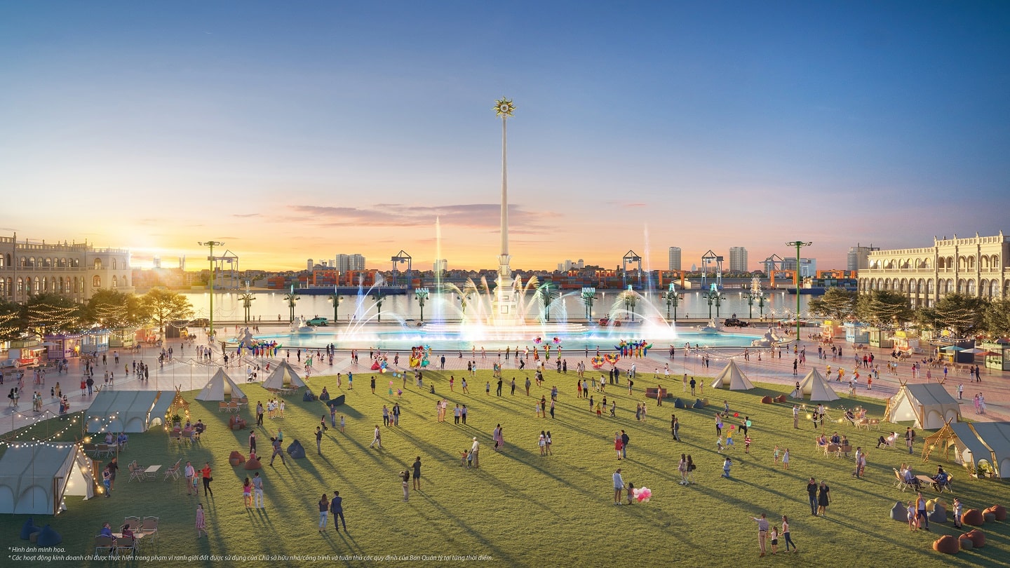 Công viên cây xanh và hồ cảnh quan nội khu Vinhomes Global Gate