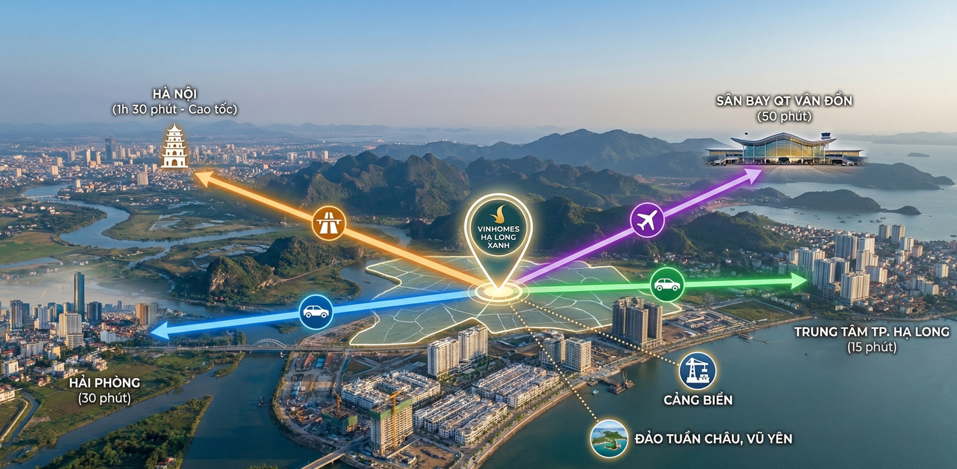 Vị Trí Vinhomes Global Gate Hạ Long 7 Sơ đồ vị trí và kết nối giao thông Vinhomes Global Gate Hạ Long