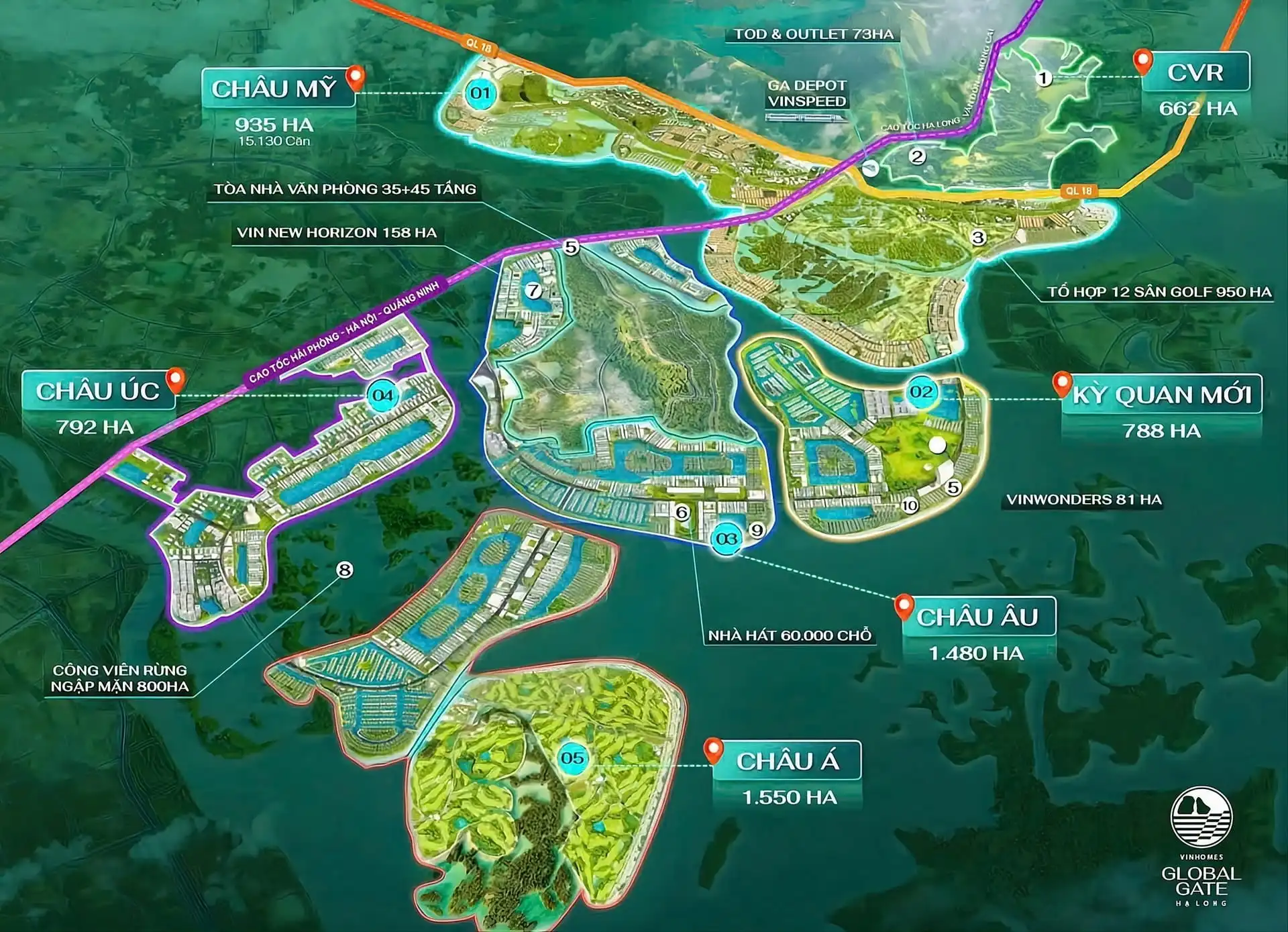 Cac phan khu tai Vinhomes Ha Long Xanh 1 result