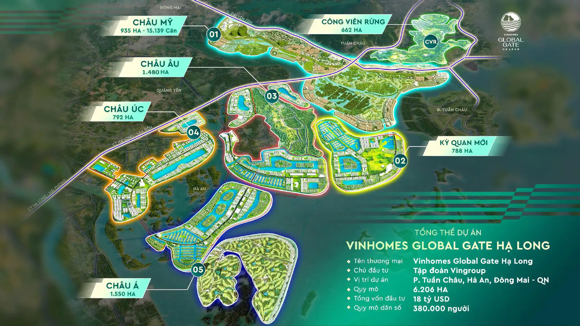 Cac phan khu tai Vinhomes Ha Long Xanh Quang Ninh